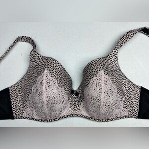 Deesse BLK WHT Lightly Lined Underwire, 40D  *P1060